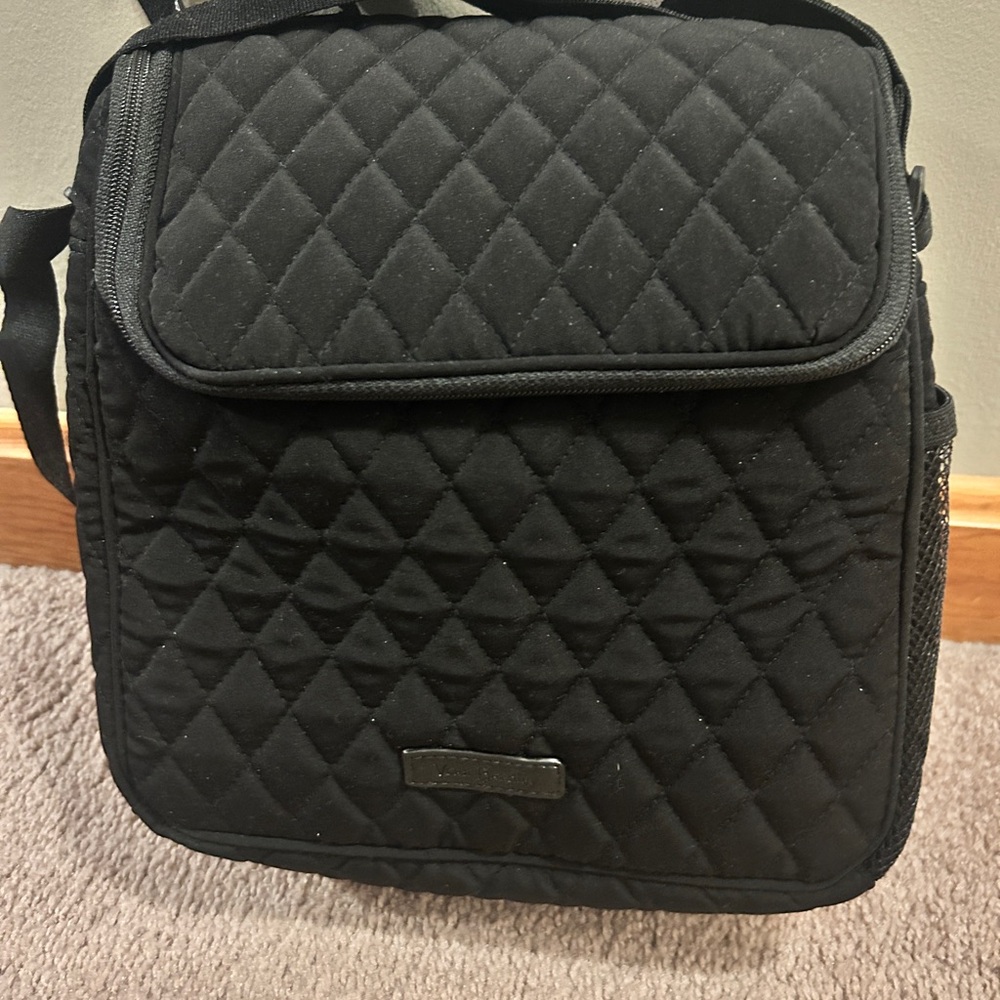 Vera Bradley Black Quilted Crossbody Lunch Bag